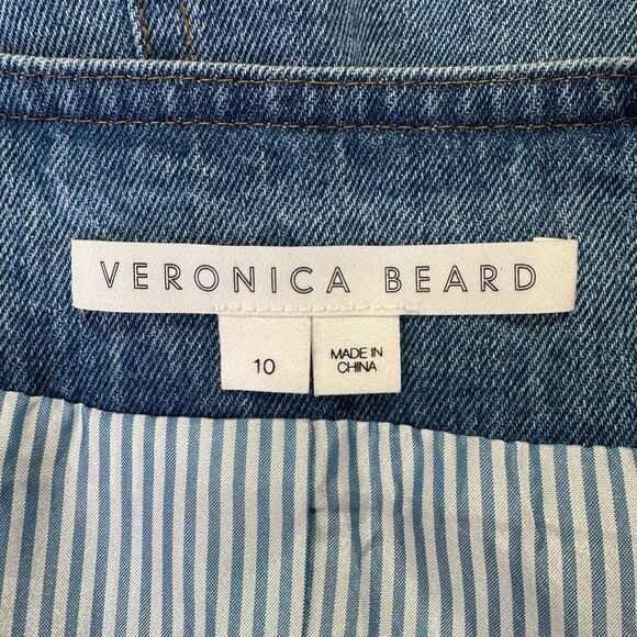 Veronica Beard Ferazia Denim Jacket Light Indigo Blue Size 10 - Picture 10 of 12